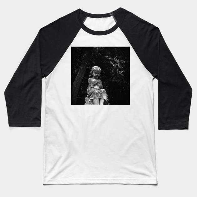 Cemetery Child - Vintage Lubitel 166 Photograph Baseball T-Shirt by ztrnorge